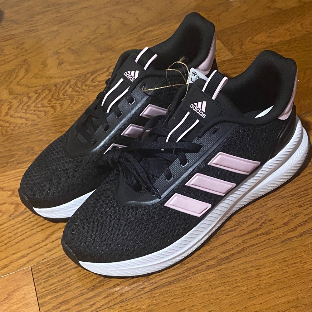 Adidas Women's Black and Light Pink Athletic Shoes